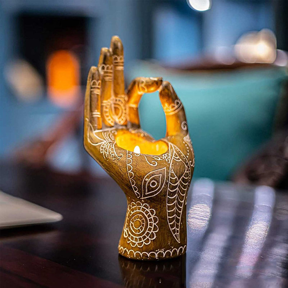 Thumbnail: Ornament Feng Shui Home Office Living Room Yoga Figurines Candle Holder