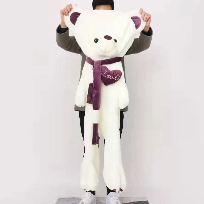 Miniatura: 80-200cm New Giant Teddy Skin Plush Toy Soft Big Animal Scarf Bear Doll Empty C