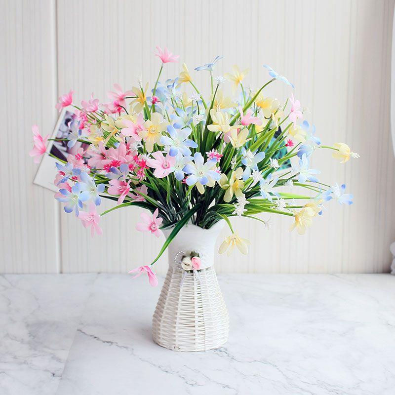 Thumbnail: Artificial Flower Basket Plastic Rattan Handmade Hanging Vase Wall Mounted Plan