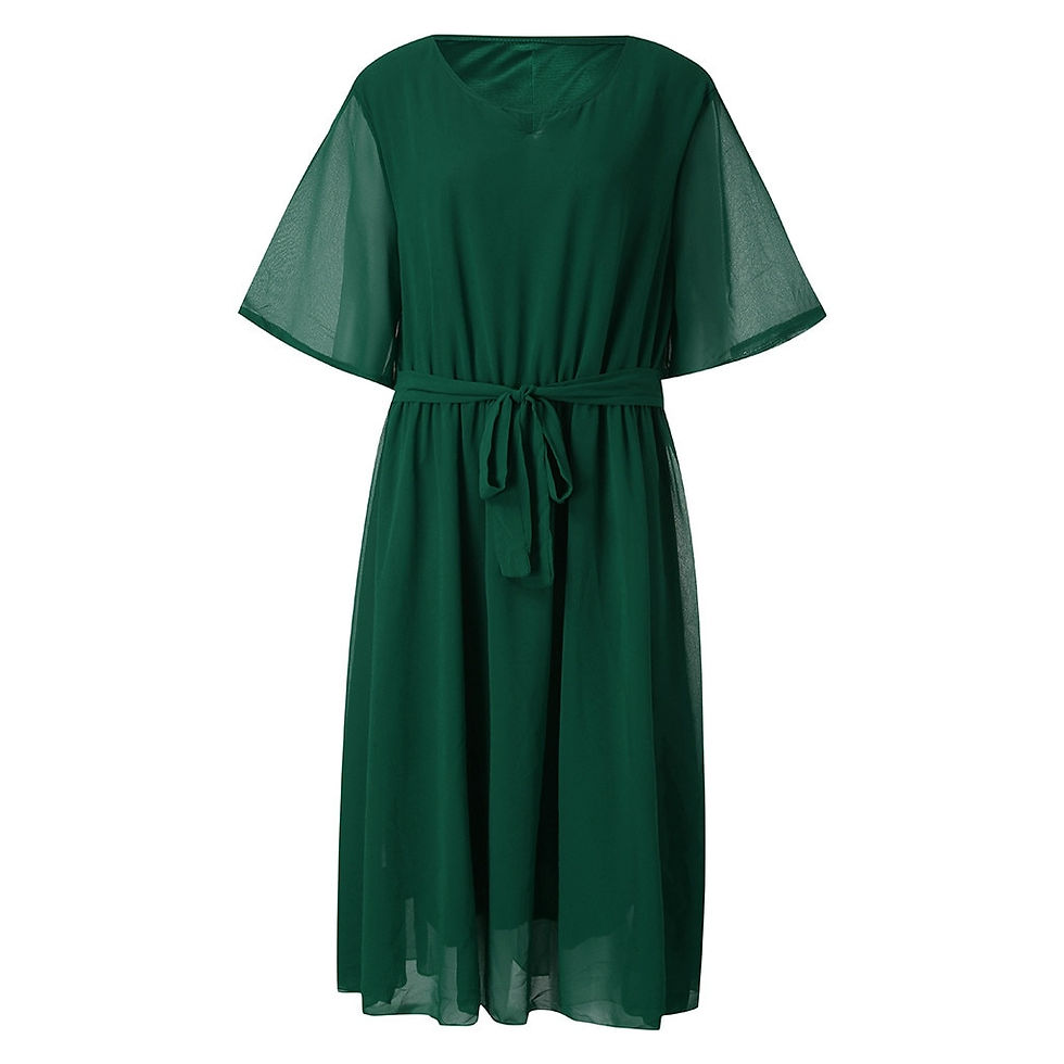 Indexkép: Summer Plus Size Dresses for Women Casual O Neck Half Sleeve Knee Length Midi D