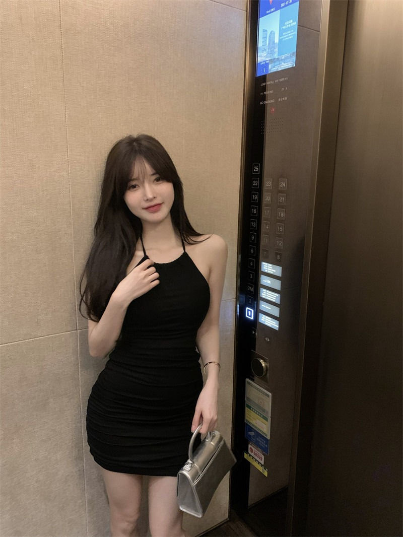 Miniatyrbild: Sexy Sling Dress Sleeveless Skinny Sheath Tight Waist Summer Ladies