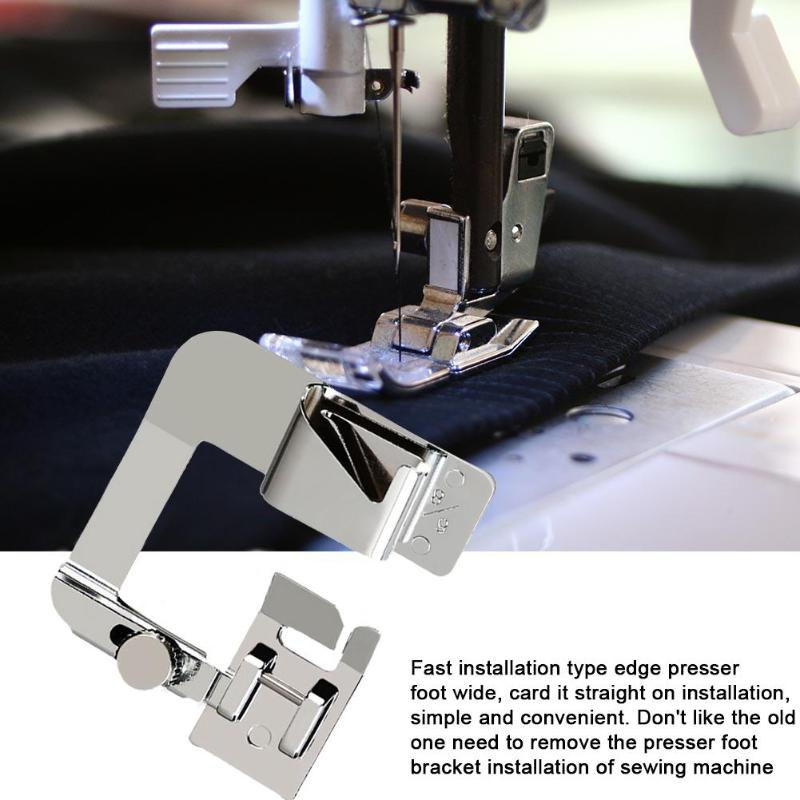 Miniaturebillede: 13-25mm Domestic Sewing Machine Foot Presser Rolled Hem Feet Selvage Crimping P