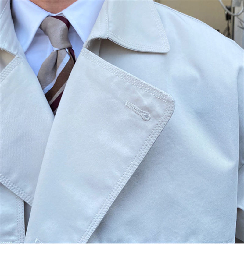 ภาพขนาดย่อ: Commuting Mid-length Trench Coat With Double-breasted Lapels