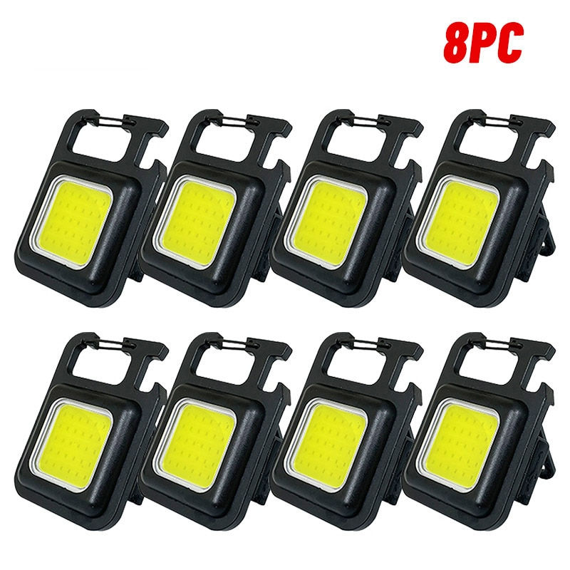 Μικρογραφία: 2-30PC Mini USB Flashlight Rechargeable Flashlight COB Work Light LED Keychains