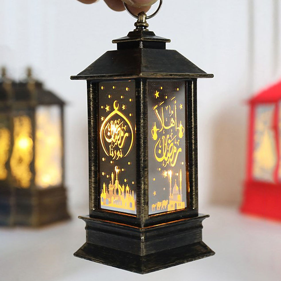 Thumbnail: Islam Muslim Eid Mubarak Lamps Wooden LED Night Light 2022 Ramadan