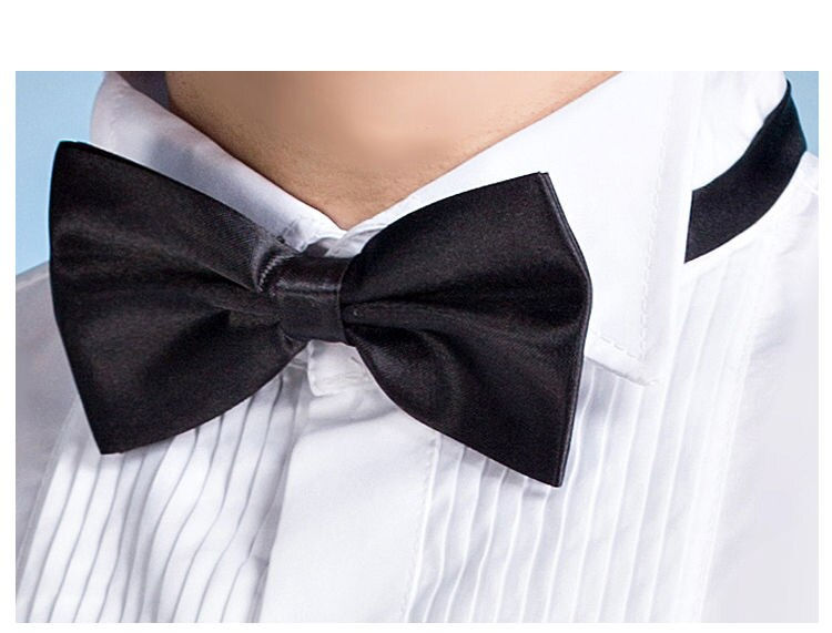 Thumbnail: Classic Winged Collar Dress Shirt Men's Wingtip Tuxedo Formal Shirts with Red