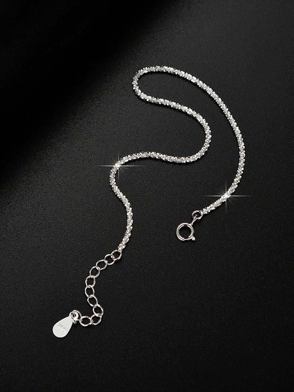 Thumbnail: 1pc Exquisite Cubic Zirconia Decor Sterling Silver Hoop Earring For Men Women F