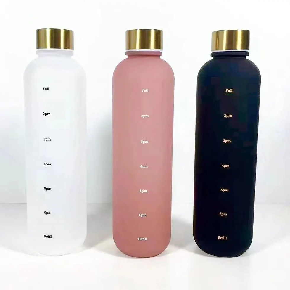 Thumbnail: 1L Bottle With Time Marker 32 OZ Motivational Reusable Fitness Sports Outdoors