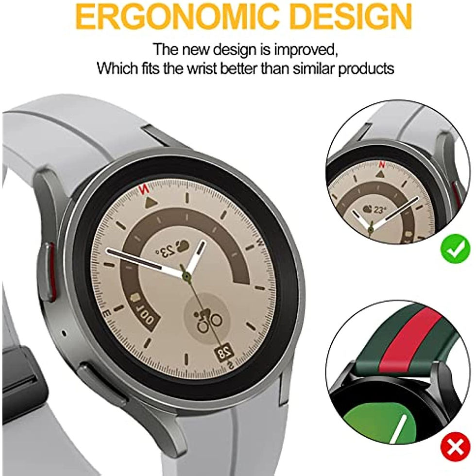 Thumbnail: Magnetic Buckle Band for Samsung Galaxy Watch 5 4 Strap 40mm 44mm 5 Pro 45mm Cl