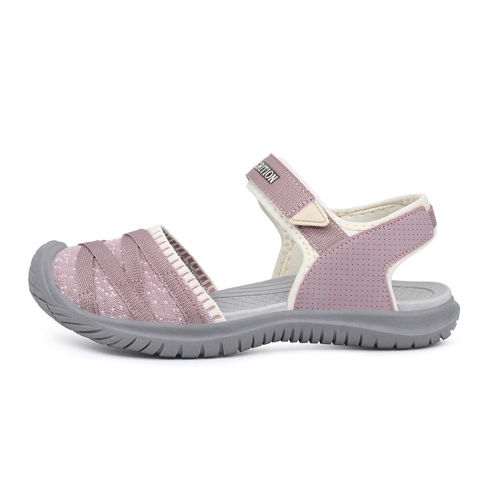Thumbnail: GRITION Women Sandals Casual Outdoor Shoes Closed Toe Flat Heels Elastic