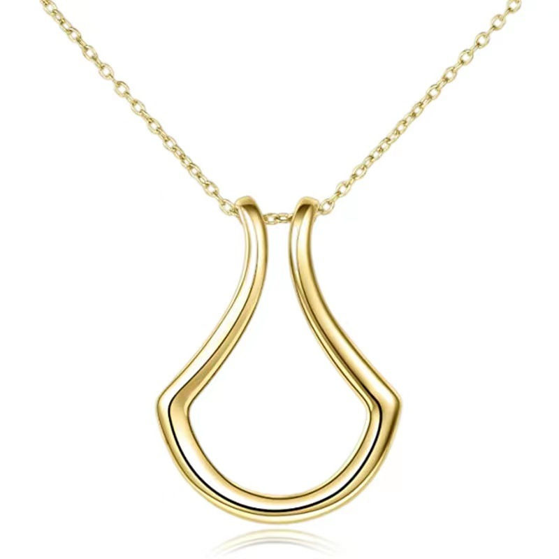 Thumbnail: Simple U-shaped Necklace Creative Fashion Fan-shaped Clavicle Chain