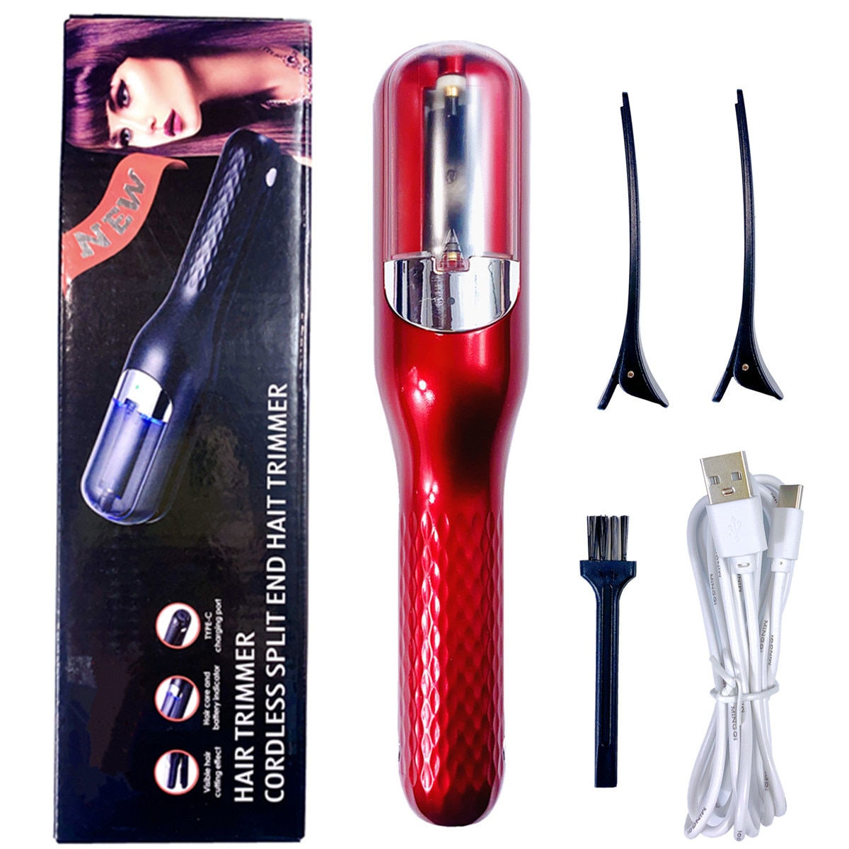 Split Hair Trimmer Hair Split Ends Trimmer Remover Damaged Hair Repair Hair Car