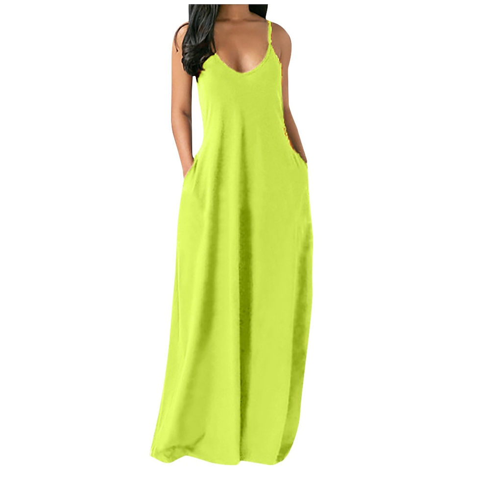 Thumbnail: Fashion Summer Maxi Dress Women's Printed Sundress Casual Strap Tank Dress