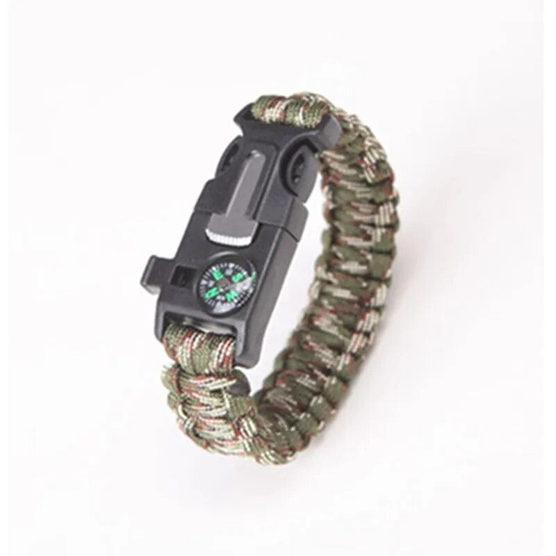 Thumbnail: Military Emergency paracorde 4mm Survival Bracelet Parachute No Flint Outdoor S