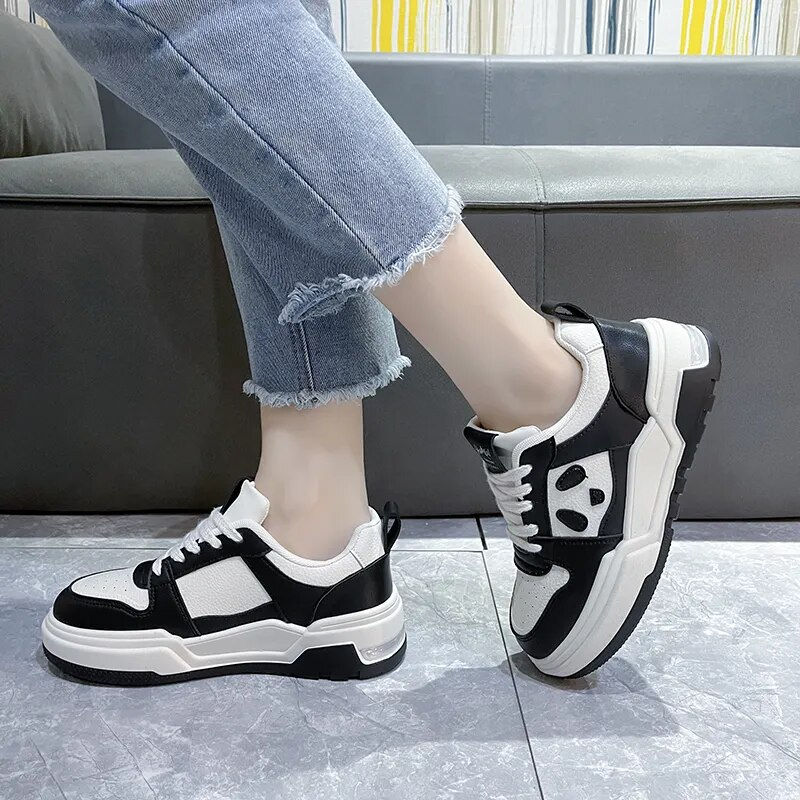 2023 Autumn Leather Women Shoes New Style Fashion Pink Platform Shoes Ins Platf