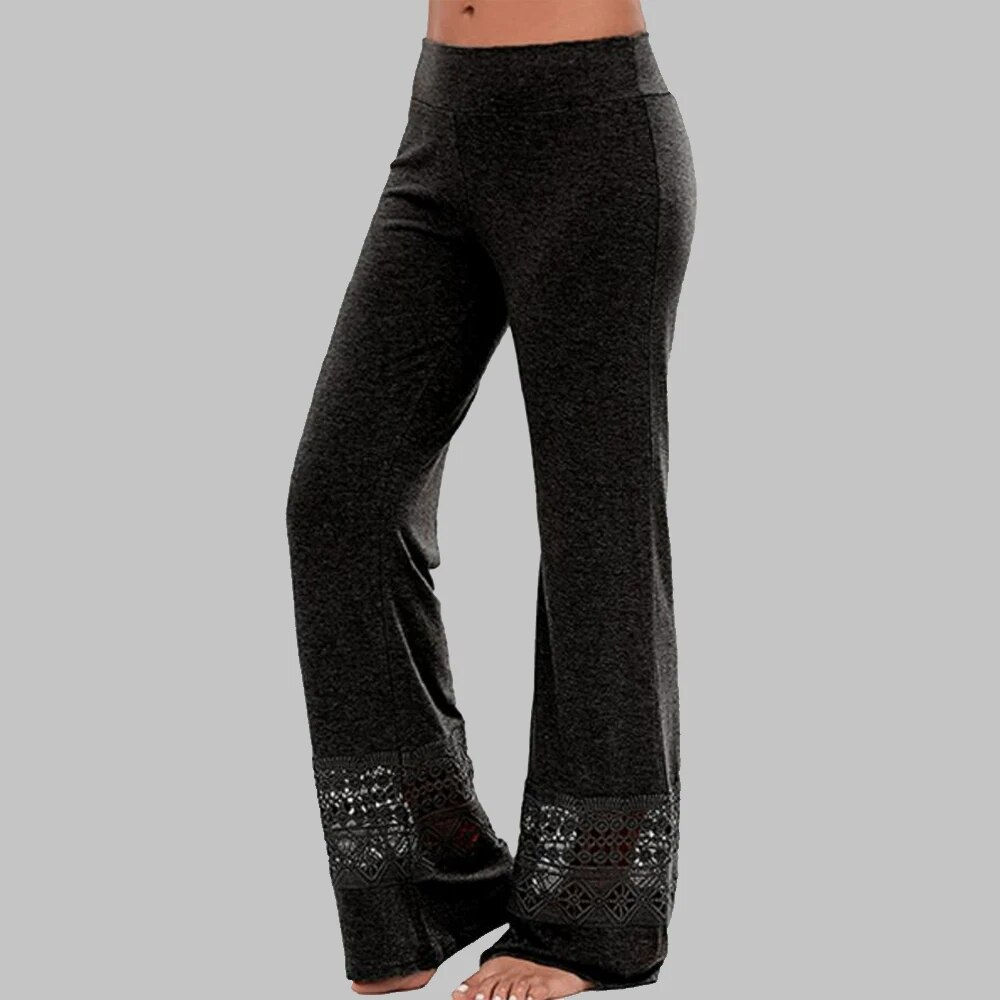 Women's High Waist Yoga Flare Pants Bootcut Wide Leg Leggings Fitness Gym Trous