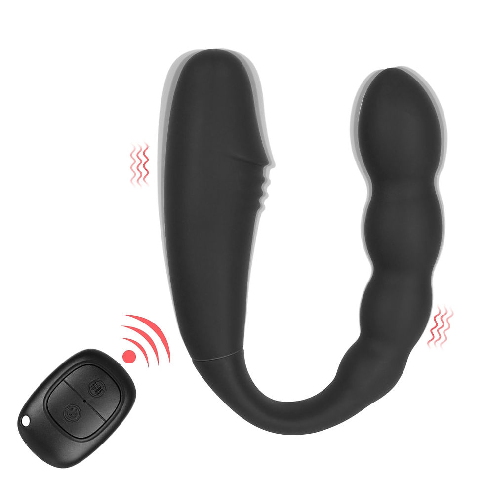 Miniatiūra: Wireless Control U-shaped Dildo G Spot Vagina Clit Anal Massage Double Headed V