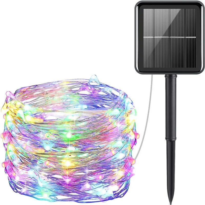 32m 22m 7m LED Solar Light Outdoor Fairy Garland String Light Waterproof Garden