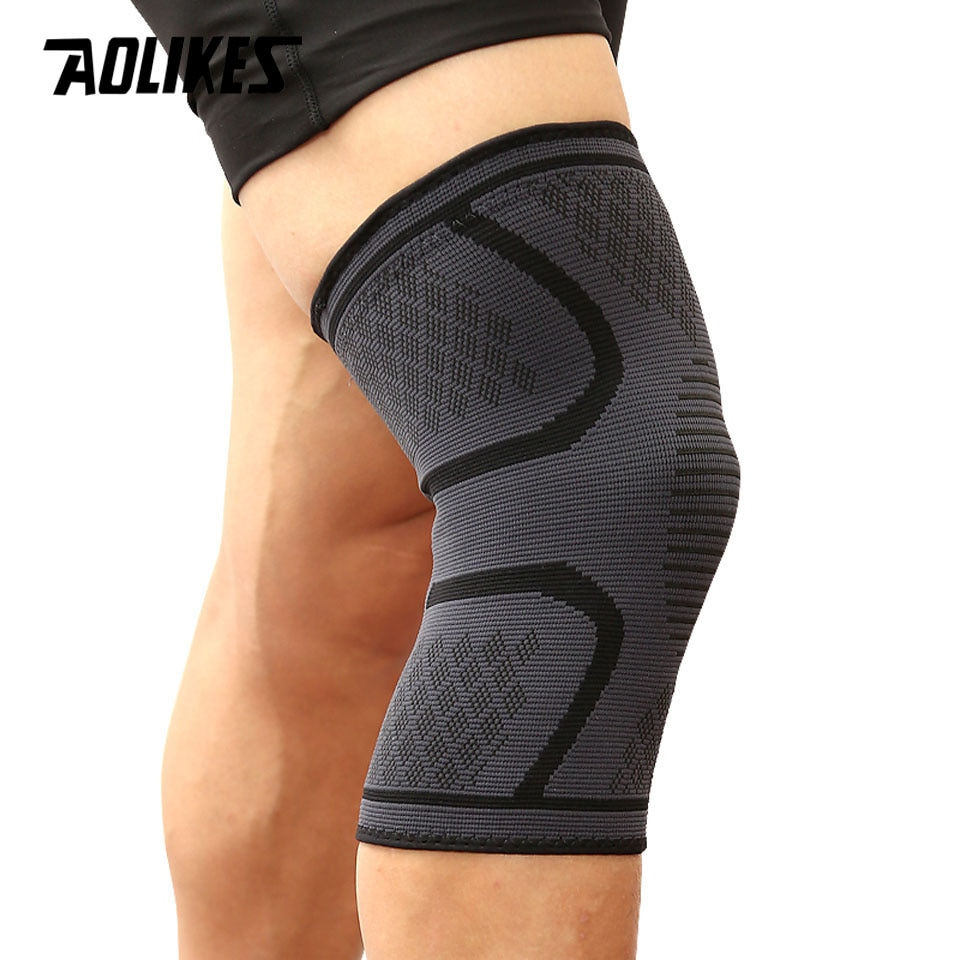 Thumbnail: AOLIKES 1PCS Fitness Running Cycling Knee Support Braces Elastic Nylon Sport Co