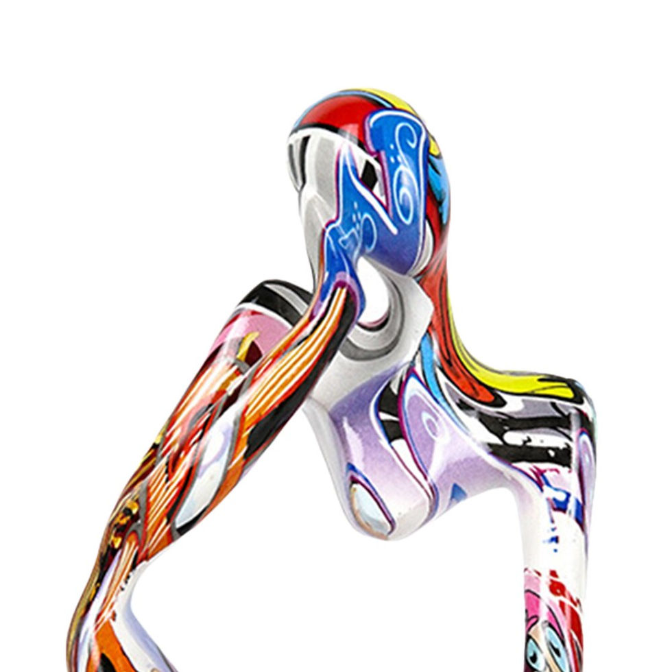 Miniatura: Resin Colorful Graffiti Sculpture Desk Collection Thinker Abstract Figurine Han