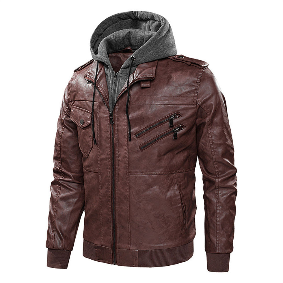 Thumbnail: Men Casual PU Leather Jackets leather Motorcycle Jacket Club Bomber chaqueta Ma