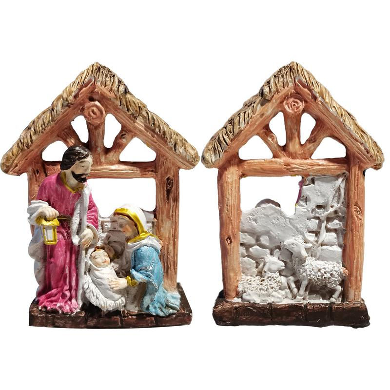 Miniatura: Nativity Figurine Jesus Family Statue Religious Figurine Home Decoration Resin