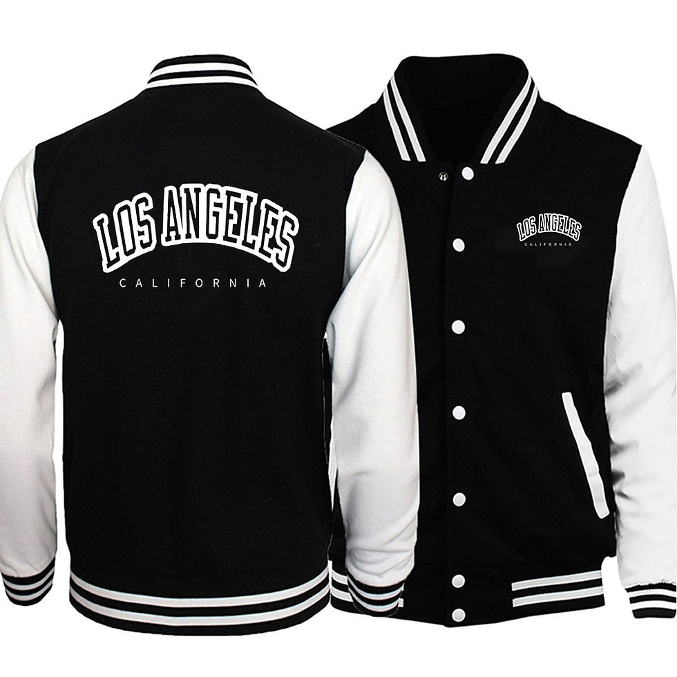 Thumbnail: Los Angeles, California USA City Retro Letter Mens Clothes Loose Fashion Baseba