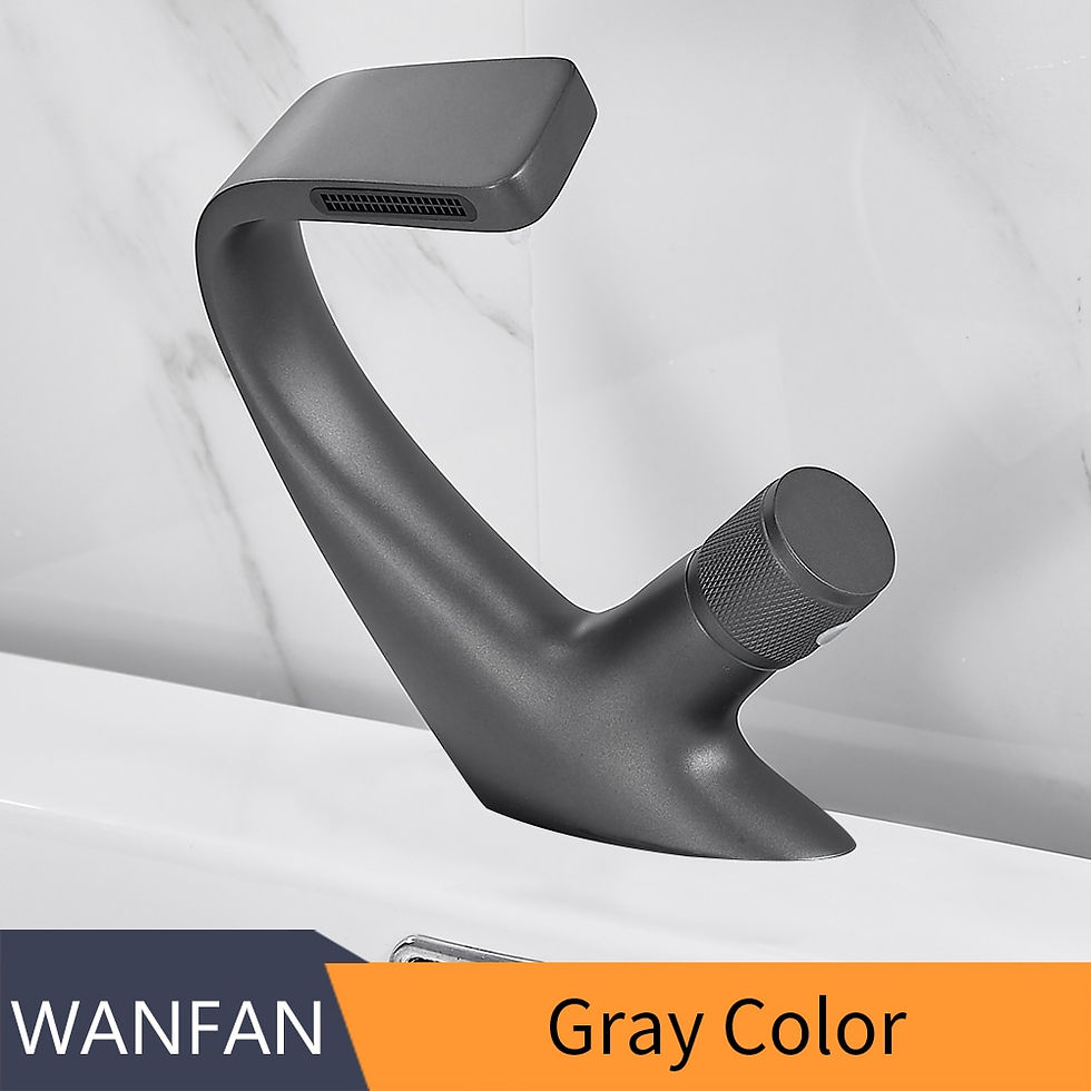Thumbnail: Basin Faucets Matte Black Modern Bathroom Mixer Tap Brass Washbasin Faucet