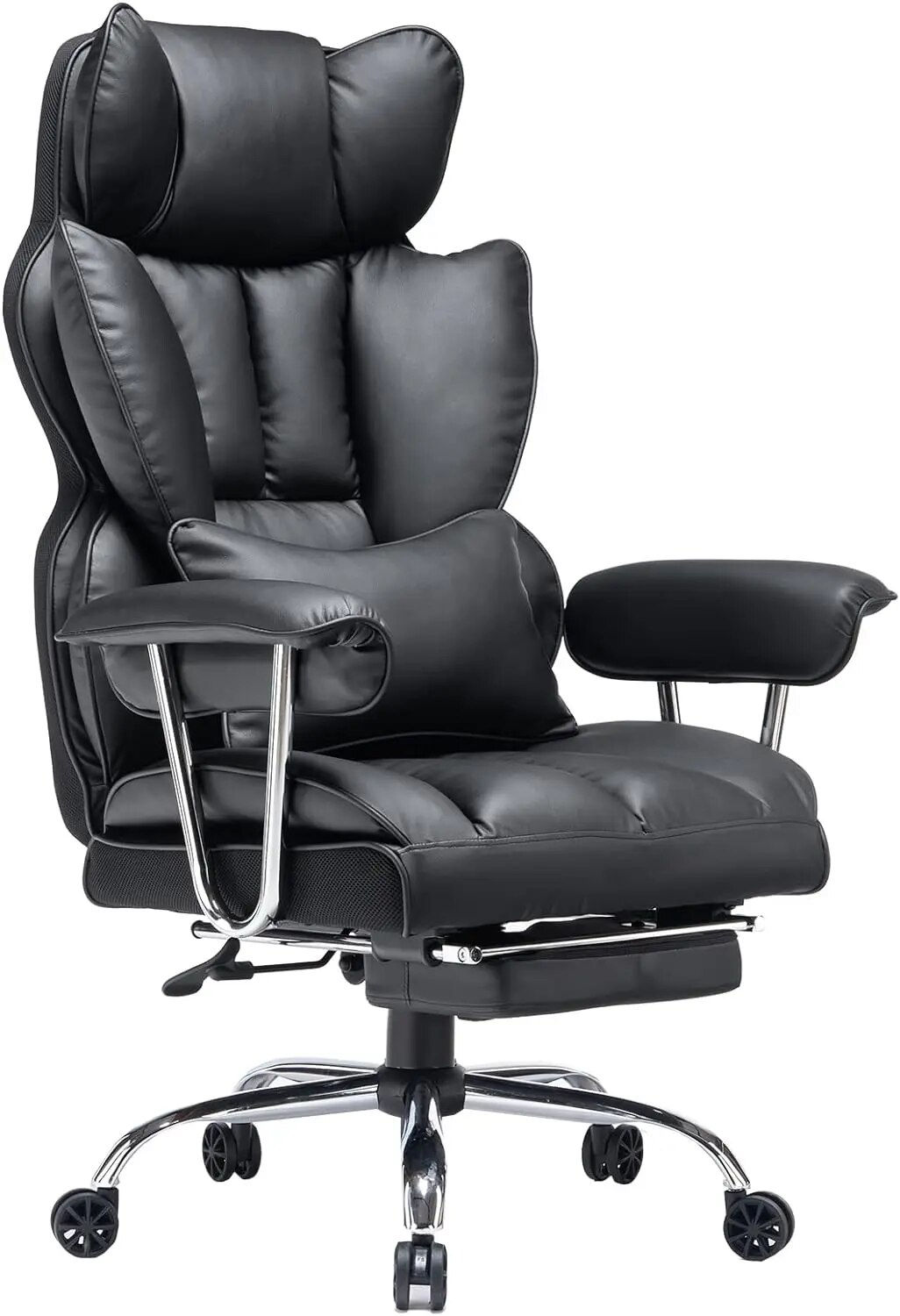 Efomao Desk Office Chair Big High Back Chair PU Leather Computer Chair Manageri