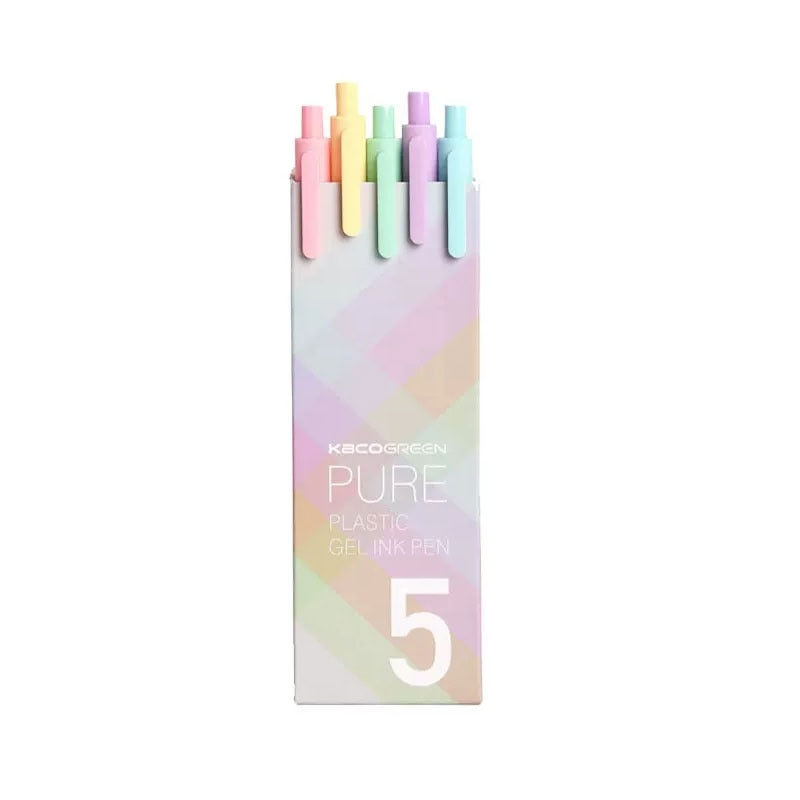 Miniatură: Kaco Cute Retractable Gel Pens Vintage Pen Extra Fine 0.5mm Kawaii Pen Statione