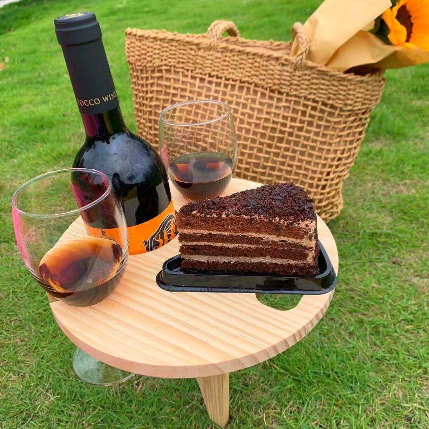 Folding Picnic Table Holder Outdoor Wine Table Outdoor Beach Wine Rack Outdoor