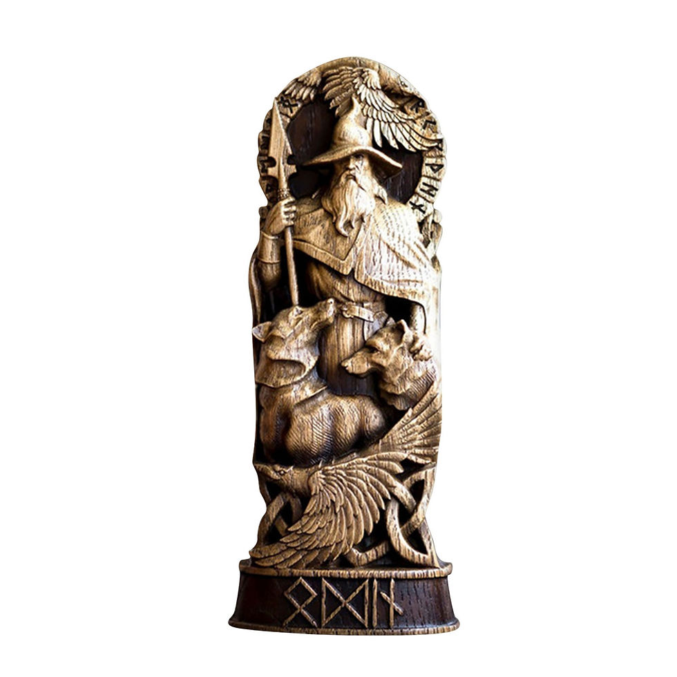 Thumbnail: Resin Statue Nordic Gods Odin Sol Loki Freya Legend Viking God Carving Asa Prot