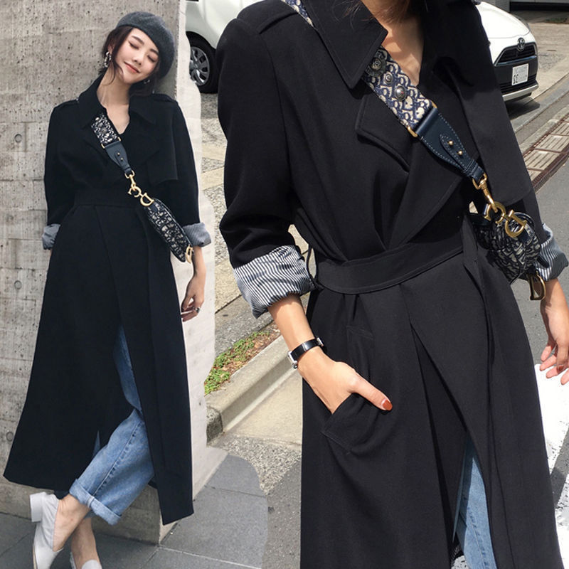 縮圖：Mid-length Over-the-knee Trench Coat