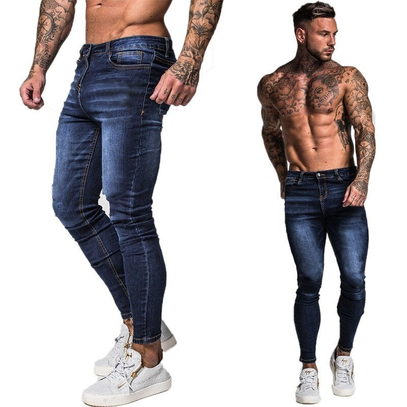 Thumbnail: Jeans Men Elastic Waist Skinny Jeans Men 2020 Stretch Ripped Pants