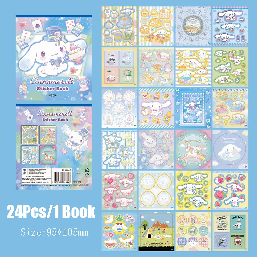 Miniature : New Sanrio Hello Kitty Sticker Book Melody Cinnamoroll Goo Card Cartoon Cute St