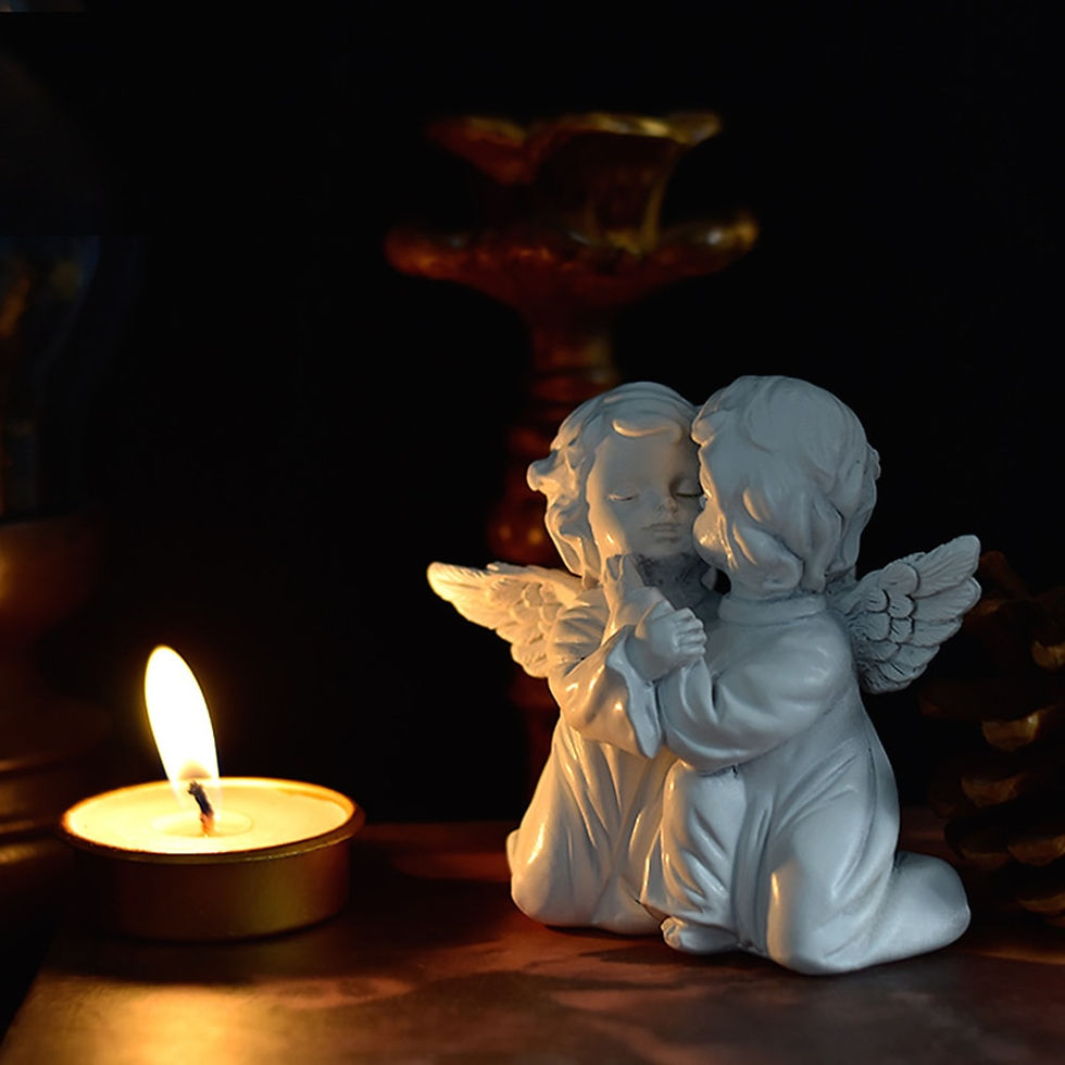 ภาพขนาดย่อ: Resin Angel Fairy Sculpture Creative White Resin Statue Ornaments Living Room B