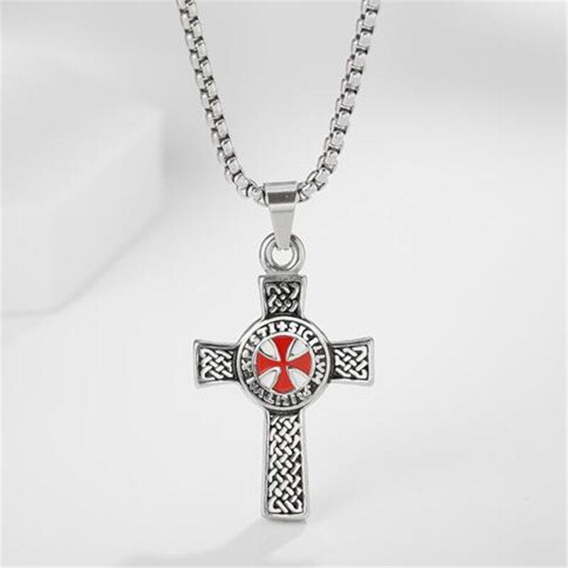 Thumbnail: Christian Jesus Crucifix Men Necklace Gold Plated Cross Religious Pendant Neckl