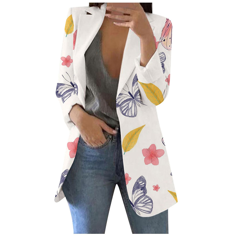 Thumbnail: Women'S Coat For Autumn Fashion Colorful Short Suit Casual Printed Suit Long Sl