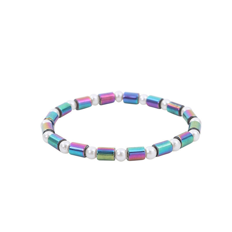 Thumbnail: Weight Loss Magnet Anklets For Women Men Colorful Stone Magnetic Therapy Bracel