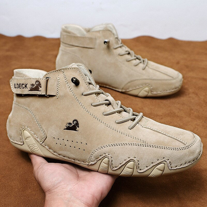 Men Boots Casual Motorcycle Winter Shoes 2023 Waterproof High Top Sneakers Luxu