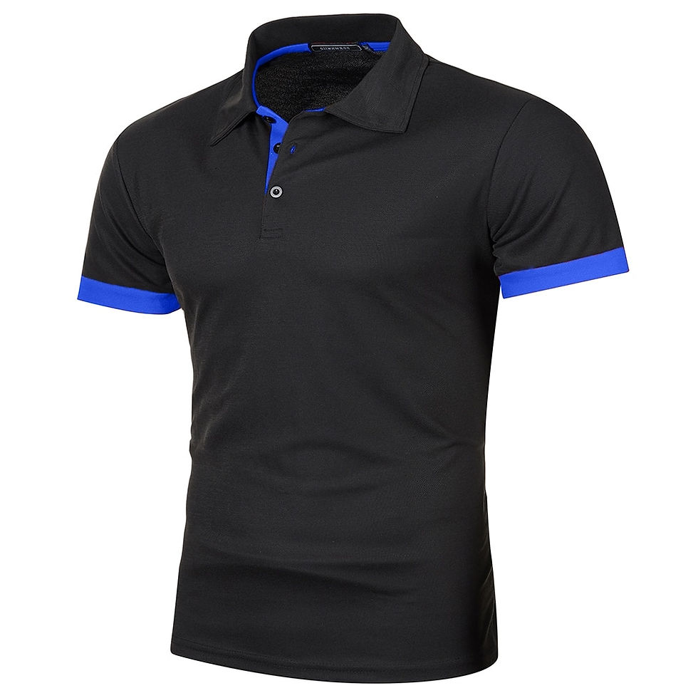 Thumbnail: Summer Men Polo Men Shirt Short Sleeve Polo Shirt Contrast Color Polo New Cloth