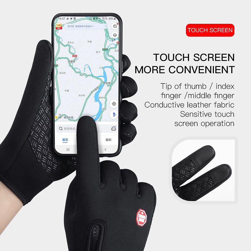 Miniaturebillede: Winter Fleece Gloves for Men Women Touchscreen Warm Outdoor Cycling Driving Col