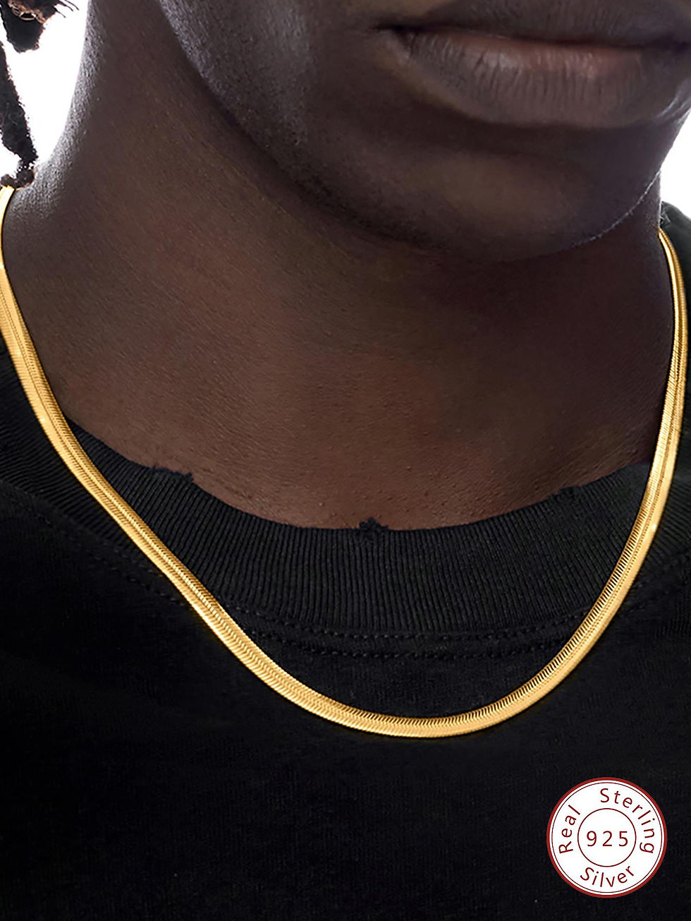 Thumbnail: 1pc Fashionable Minimalist Silver Necklace For Men For Daily Decoration