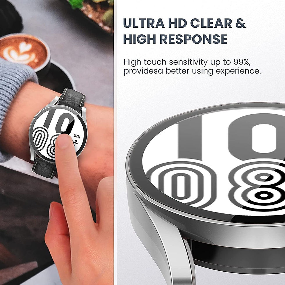 Thumbnail: Tempered Glass+ PC Cover for Samsung Galaxy Watch 4 5 44mm 40mm All Coverage Pr