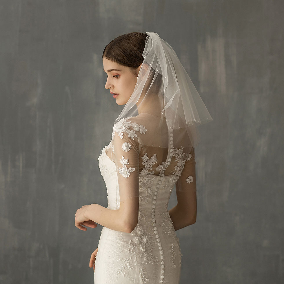 Thumbnail: Women's Retro Short Wedding Bride Headdress