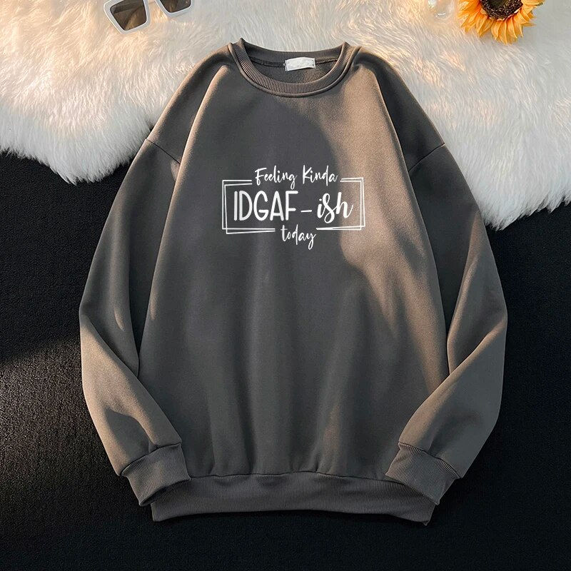 Thumbnail: Blessyuki Loose Harajuku Print Warm Sweatshirt Women Winter Fashion Vintage Lon