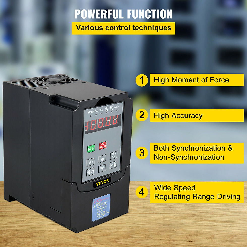 תמונה ממוזערת: VEVOR VFD Inverter Variable Frequency Drive Converter 1.5/2.2/3.0/4.0/5.5/7.5KW