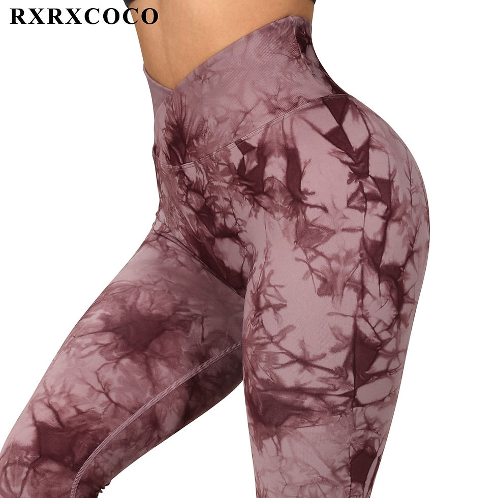 Thumbnail: Tie Dye Women Leggings Pants Irregular High Waist Casual Fitness Yoga Pant Soli