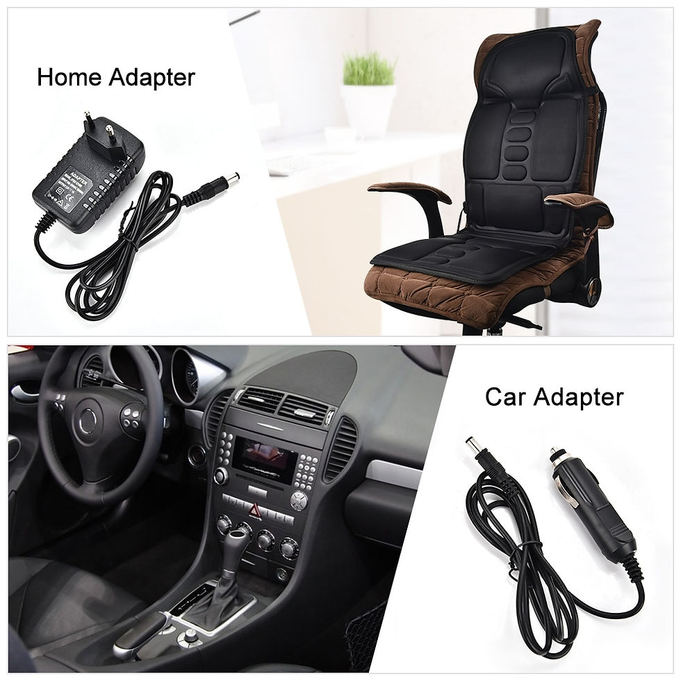 Thumbnail: Electric Car Back Massage Chair Pad Vibrator Cushion Heated Neck Waist Lumbar M