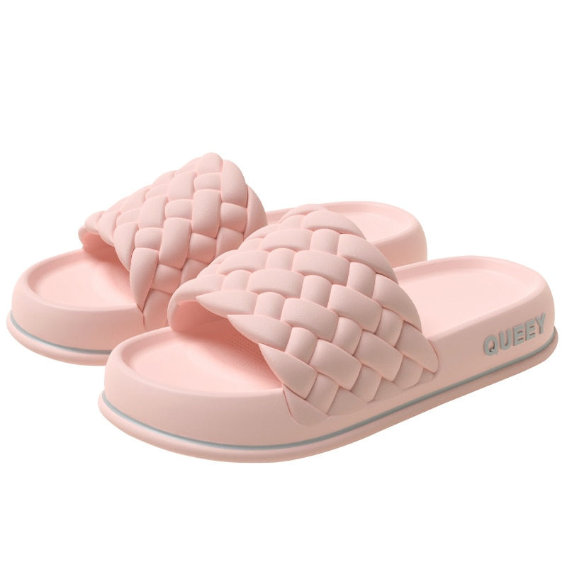 Summer Women Thick Slippers Sole Beach Slides Bathroom Anti-Slip Soft Sandals F